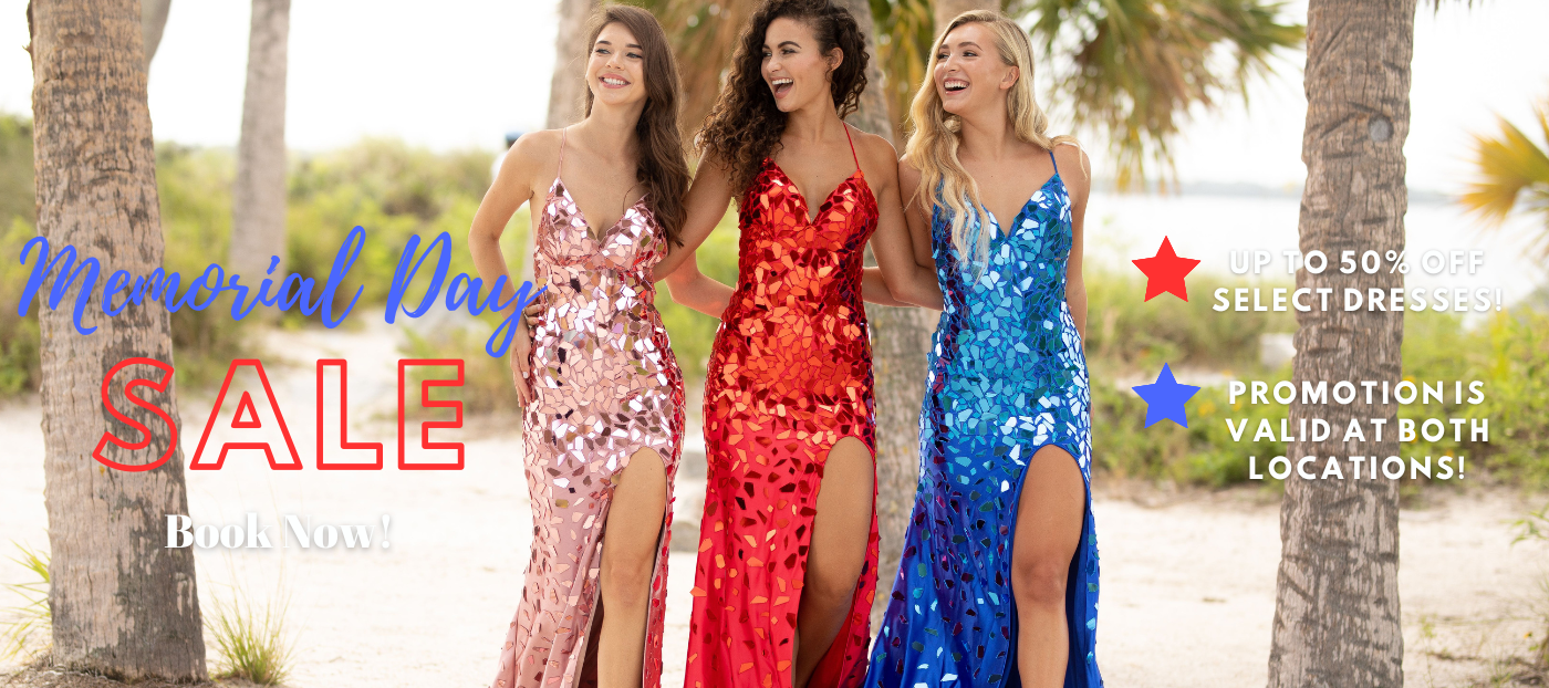 Memorial Day Sale 50% off dresses at both locations